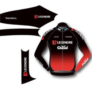 Des maillots arborant le logo Legendre pour la première équipe professionnelle de cyclo-cross en France.