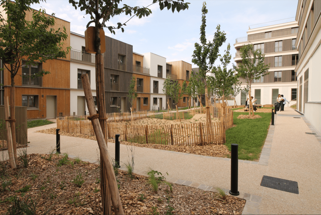 Cour intérieur de la résidence Natura à Noisy le Grand